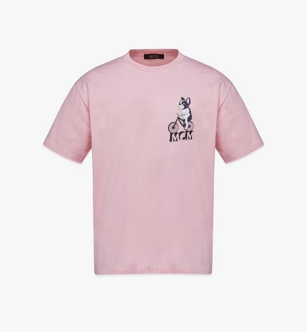 오가닉 코튼 유니섹스 M Pup 바이시클 프린트 티셔츠 1